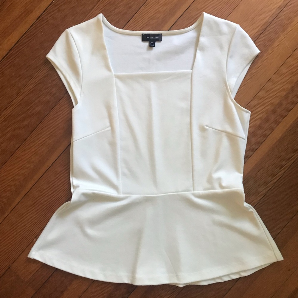 White Peplum Top